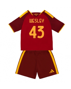AS Roma Wesley Franca #43 Maglia Gara Casa Repliche 2026-27 Bambino Maniche Corte AS Roma Wesley Franca #43 Maglia Gara Casa Repliche 2026-27 Bambino Maniche Corte